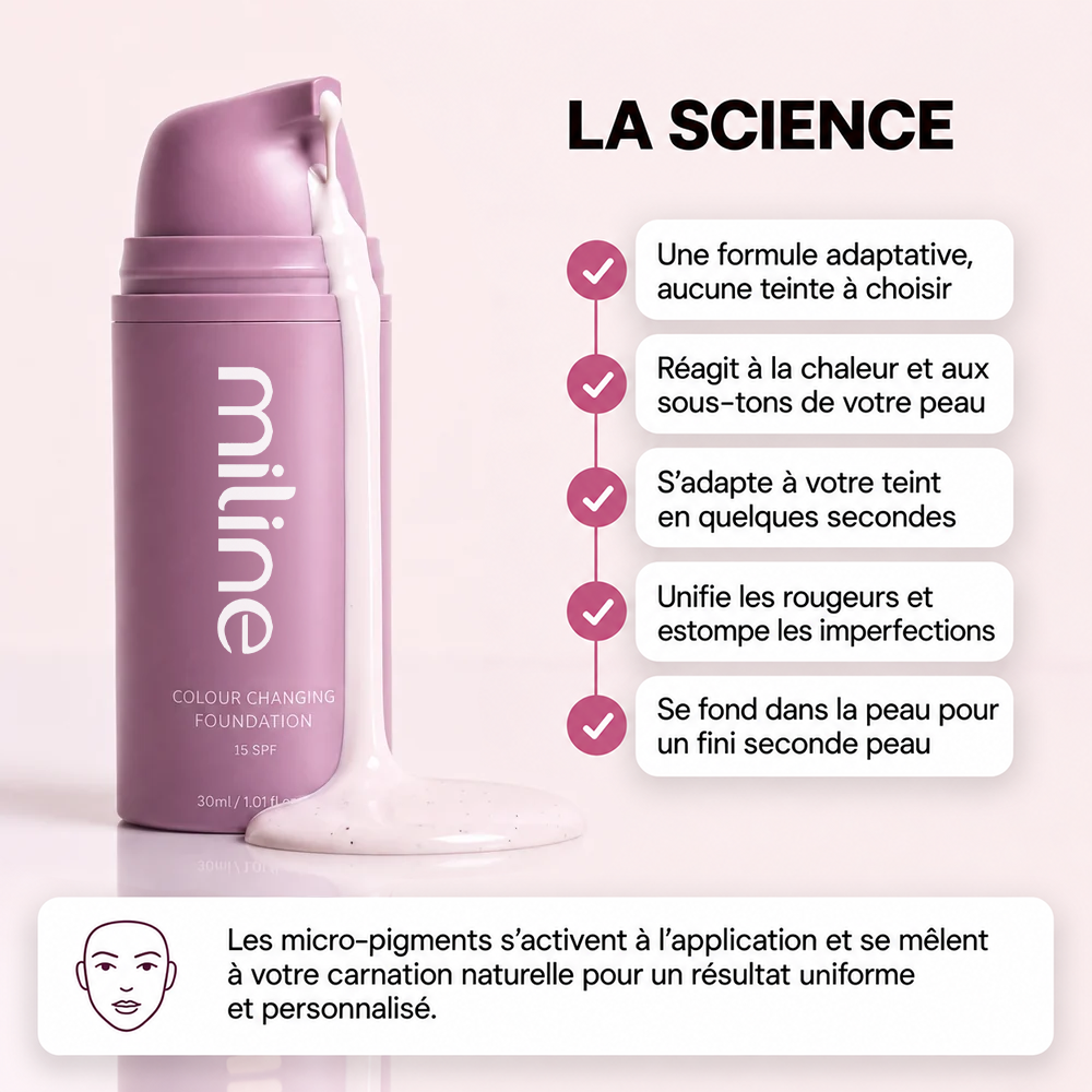 Fond de teint changeant de couleur