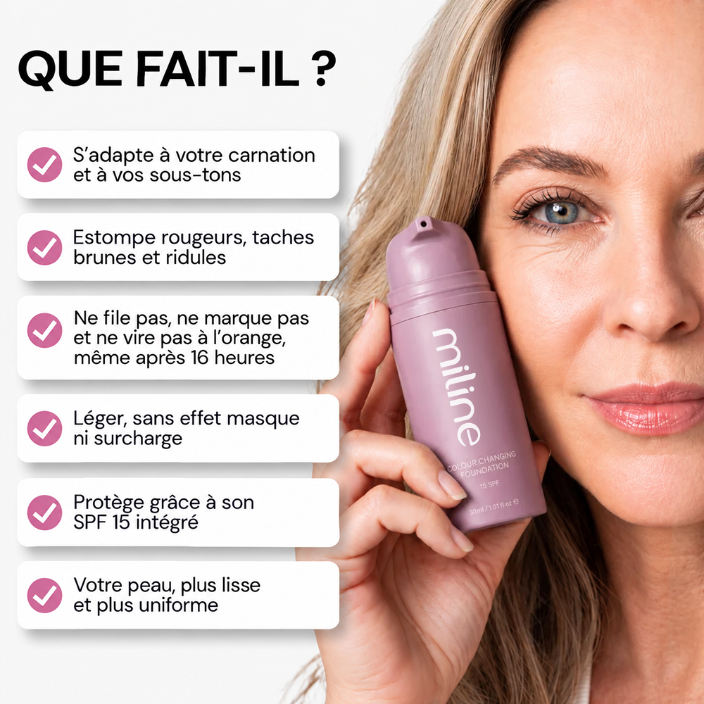 Fond de teint changeant de couleur
